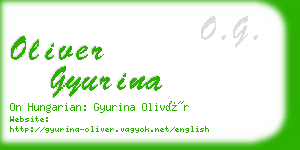 oliver gyurina business card